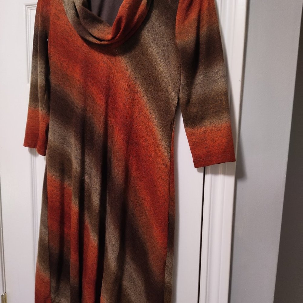 Laura Petite multi colored striped mini dress